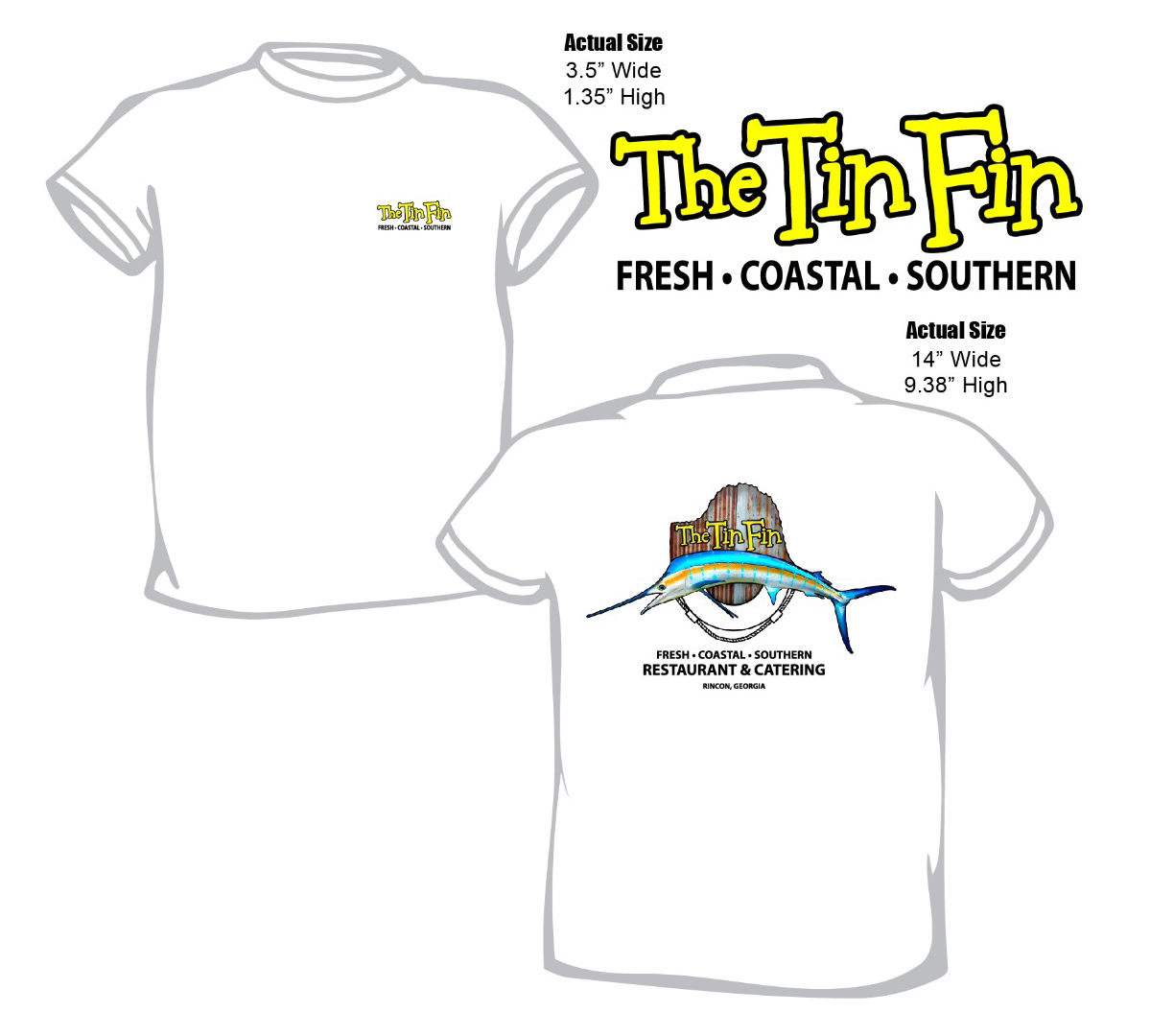 XXL T-Shirt - The Tin Fin Restaurant